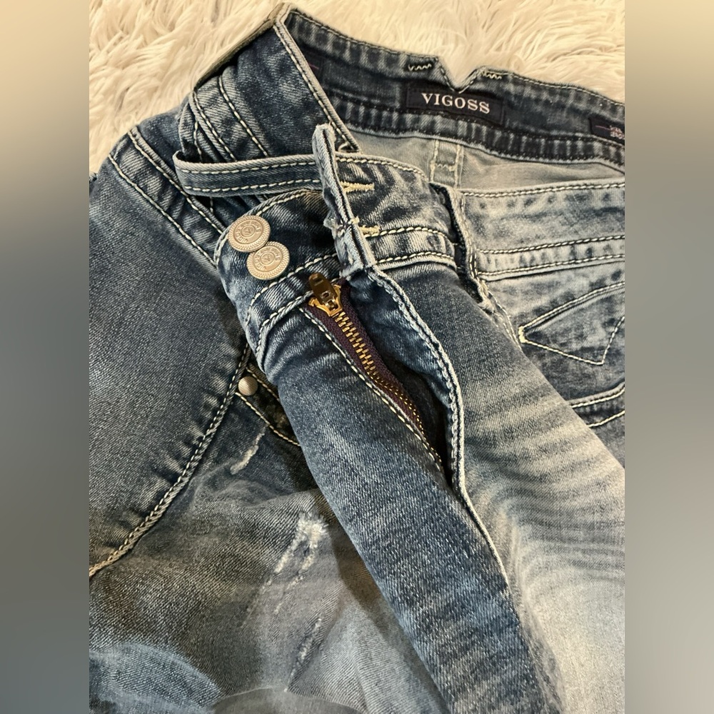 VIGOSS “The Dublin Boyfriend” Distressed  Shorts – Size 20 Jeans cut to shorts - Picture 16 of 16